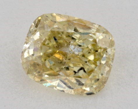  0.40 Carat Yellow I1  cushion modified diamond